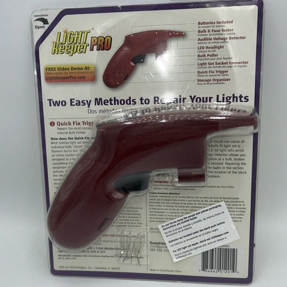 Christmas Light Repair Kit Keeper Pro Tree Complete Tool For Repairing Light Set - Picture 1 of 2